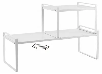 Immagine prodotto di Elzusha - Set di 2 scaffali portaoggetti bianchi, grandi