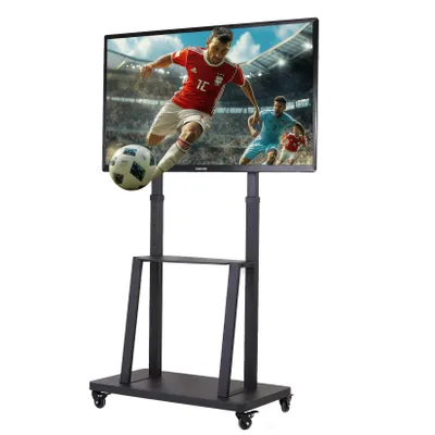 Image de WISFOR TV Stand Stand Trolley TV Chariot pour 32" - 80" LED OLED LCD QLED Monitor