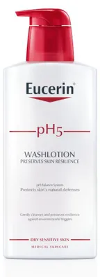 Produktbild von Eucerin pH5 Waschlotion mit Pumpe für Körper und Gesicht, 400ml Lotion