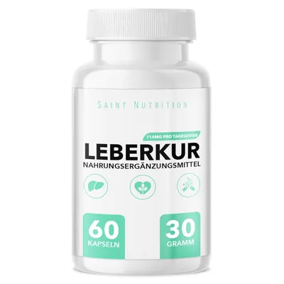 Produktbild von Saint Nutrition® Leberkur Kapseln - Entgiftungskur – Immunsystem stärken – mit Cholin – Lebergesundheit – Leber – Unterstützung der Leberfunktion