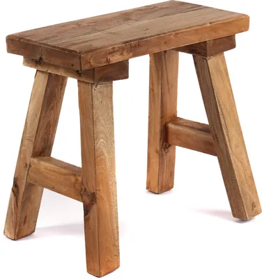 Produktbild von HOLZHOCKER "RUSTICO" | Mahagoni | rustikaler Sitzhocker