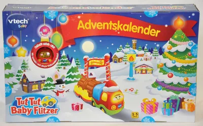 Produktbild von VTech Tut Tut Baby Flitzer Adventskalender, Fahrzeug- & Schienen-Set, 1 Jahr(e), AAA, Mehrfarbig