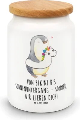 Produktbild von Mr. & Mrs. Panda zuckerdose Sommer Meer Strand - Weiß - Geschenk, Sommerferien, Keksdose, Herbst, Strandurlaub, Dose, Kaffeedose, Küstenurlaub, Vorratsdose, Jahreszeiten