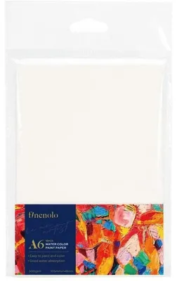 Image de Papier aquarelle A6 Finenolo 300 g/m² (16 feuilles), blanc