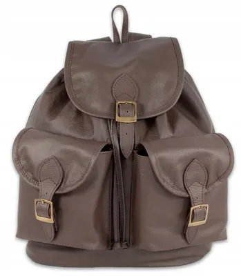 Produktbild von HUETTER Lederrucksack 347 mit 2 Taschen Schwarz