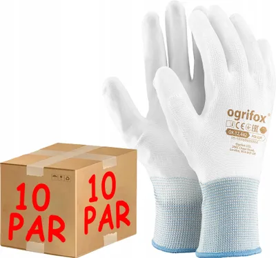 Zdjęcie produktu dla Rękawice robocze / Białe / Rozmiar: 9 - L / OX-POLIUR_WW9 - 10 szt.