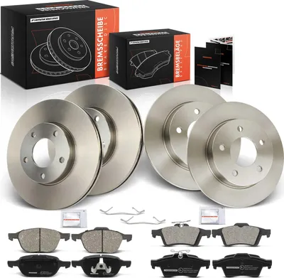 Productafbeelding van Frankberg 4x Remschijven 8x Remblokken Vooras Achteras voor Mazda