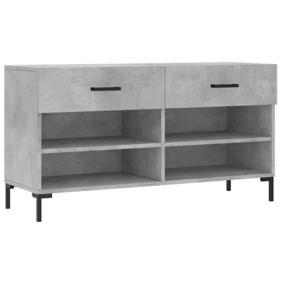 Obrázek produktu pro Botník betonově šedý 102 x 35 x 55 cm kompozitní dřevo