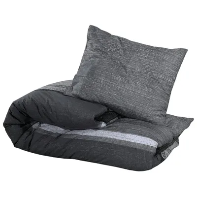 Produktbild von "Rabatt 2026" Bettwäsche-Set - Bettwäschegarnitur/Bettbezug-Set - Schlafzimmer - Dunkelgrau 200x200cm - Baumwolle - Bettwäschen langlebig5357
