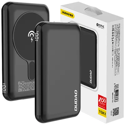 Obrázek produktu pro Dudao Tgk1 Powerbank S Bezdrátovou Nabíječkou Magsafe 15W 10000Mah Černá (Tgk1-Black)