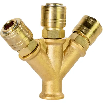 Produktbild von Güde Verteiler 9,53 mm 3/8 Innengewinde 3 Kupplungen