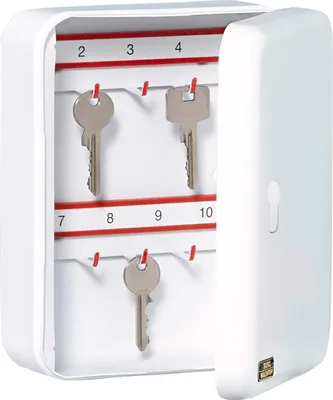 Immagine prodotto di Cassetta portachiavi CS 15 V-PZ H205xL160xP75mm lamiera d'acciaio grigia n. ganci 15 BURG-WÄCHTER