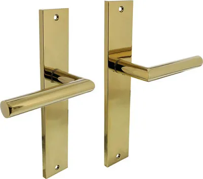 Produktbild von Langschildgarnitur Intersteel Bastian Blind messing poliert