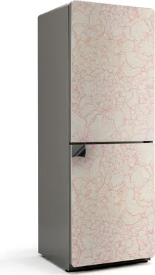 Zdjęcie produktu dla Kwiatowy wzór w linie - Magnetyczna osłona lodówki - Folia dekoracyjna magnetyczna do kuchni - Dekoracja magnesem na lodówkę - Samoprzylepna tablica magnetyczna - Folia magnetyczna na drzwi lodówki - 70x190 cm