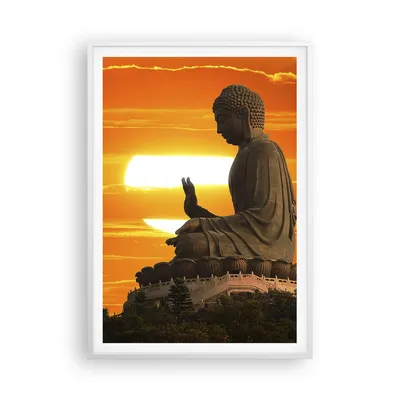 Produktbild von Gerahmtes Poster - Weißer Rahmen - tempel buddha - 70x100 cm - Wand Bild - Wanddeko - Wandbilder - Kunstposter - Wandposter - Bilderrahmen - Bilder - Kunstdruck - Wandbild - P2WPA70x100-3532