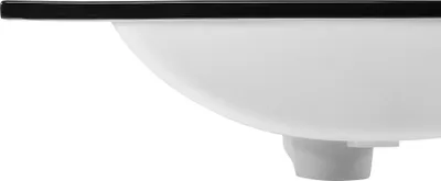 Produktbild von Keramik Waschbecken Waschtisch Einbau Schwarze Platte Design Becken Waschschale