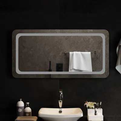 Produktbild von LED-Badezimmerspiegel Transparent 100 x 50 cm Gehärtetes Glas