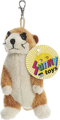 Produktbild von Schlüsselanhänger Plüschtier Erdmännchen 10cm, Kuscheltiere Stofftiere Schlüsselring