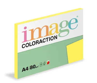 Produktbild von Farbiges Papier Kanariengelb/Mittelgelb A4/80g/100Stk