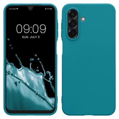 Produktbild von kwmobile Handyhülle für Samsung Galaxy A26 5G Hülle - TPU Case - Kabelloses Laden - Schutzhülle Cover in Petrol matt