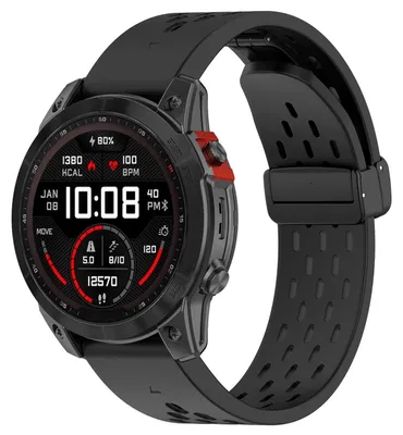 Obrázek produktu pro Pro Garmin QuickFit 20mm Design Magnetická spona Silikonový náhradní náramek Black