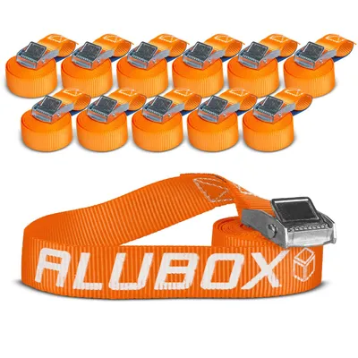 Produktbild von alubox Spanngurte 12 Stück 4,5m mit Klemmschloss - 4,5 m - 12 Stk.