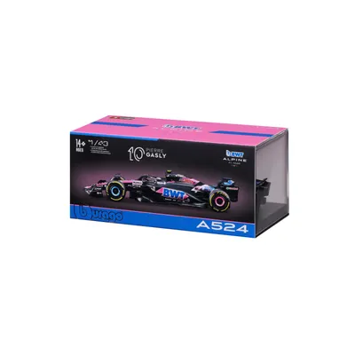 Productafbeelding van BBURAGO Alpine F1 A524, model van een sportauto, voorgemonteerd, schaal 1:43, Alpine F1 A524, geschikt voor elk geslacht, metaal, kunststof