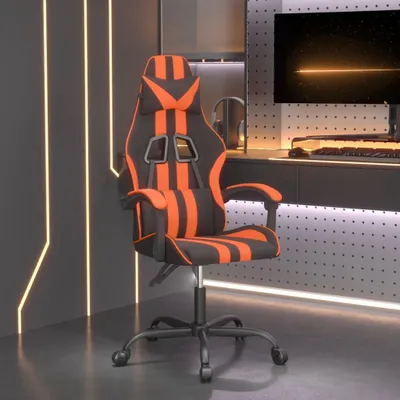 Produktbild von Design Gaming-Stuhl Schwarz und Orange Kunstleder - Bürostühle 2025 Neu8226243 1parcel