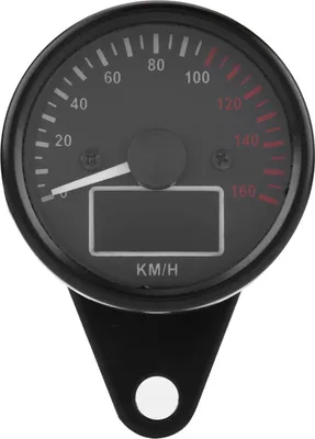 Obrázok produktu pre Univerzálny motocyklový LED digitálny tachometer, retro tachometer, čierny tachometer pre motocykle s napájaním 12 V