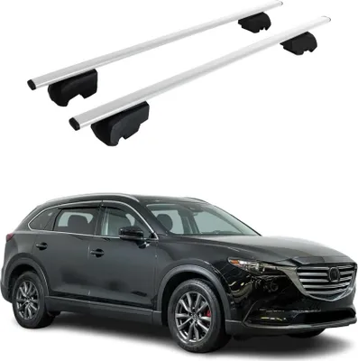 Produktbild von Dachträger Gepäckträger für Mazda CX-9 2016-2023 Grundträger ABE Alu Silber