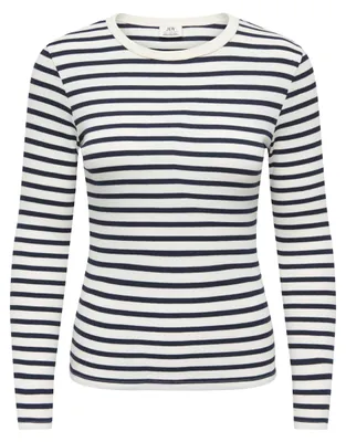Produktbild von JDYLUCKY L/S O NECK NEW Y/D TOP JRS Egret/SKY L