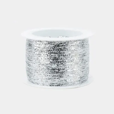 Produktbild von Woolly Hugs GLITZER Garn 1000 m metallisiertes Beilaufgarn zum Mitstricken Farbe 301 - silber