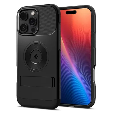 Produktbild von Spigen Slim Armor (MagFit), Cover, Apple, iPhone 16 Pro, 16 cm (6.3"), Schwarz