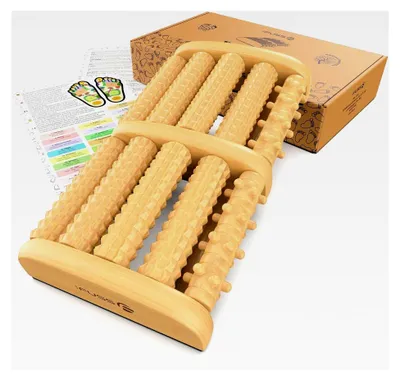Produktbild von Fußmassagegerät aus Holz, Fußmassageroller, Massagegerät für die Füße, Fußmassage für Zuhause, Fußreflexzonenmassage