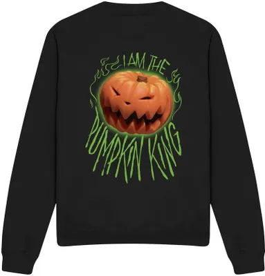 Obrázek produktu pro The Nightmare Before Christmas - "I Am The Pumpkin King" Sweatshirt für Herren/Damen Uni TV3681 (M) (Schwarz)
