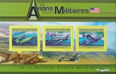 Produktbild von Briefmarken Guinea 2011 Mi 9051-9053 Kleinbogen (kompl. Ausgabe) postfrisch USA-Militärflugzeuge