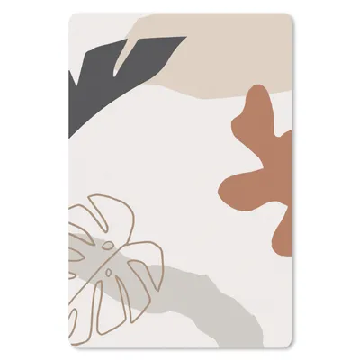 Produktbild von MuchoWow® Mauspad Mousepad Sommer - Blätter - Farbe - Weiß 40x60 cm - Mousepads - Maus Mat - Pad - Mausunterlage - Schreibtisch Accesoire