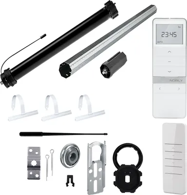 Produktbild von Komplett-Set | PR5 20/15-60 inkl. Funk Timer Exquisit Handsender | 20Nm = Zugkraft bis 50Kg | 60mm Achtkant Welle | Wellenlänge 150 | Rolladenmotor, Rolladenantrieb