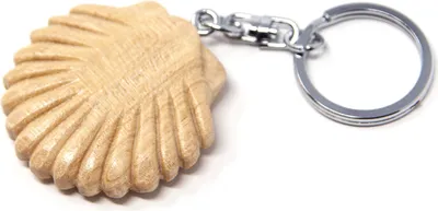 Image de Porte-clés en bois - Coquillage