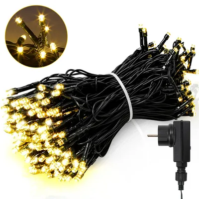 Obrázok produktu pre Hengda rozprávkové svetlá 20m 200LED 8 svetelných režimov IP44 vodotesné vianočné svadobné párty záhradné dekorácie, teplá biela