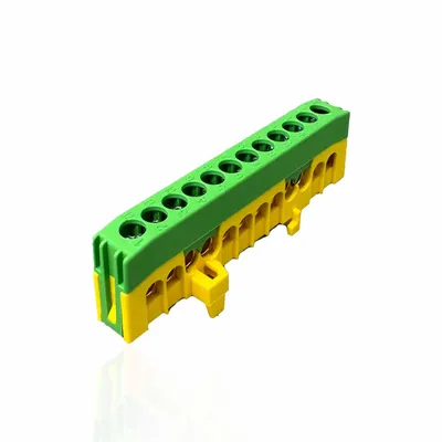 Produktbild von SD ProfiLine Schutzleiterklemme PE12-F2, 12-polig, grün/gelb, 1 Stück