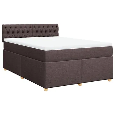 Produktbild von Boxspringbett mit Matratze Dunkelbraun 140x190 cm Stoff