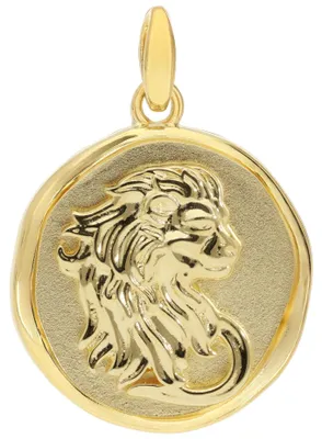 Produktbild von trendor 21850-08 Anhänger Sternzeichen Löwe 925 Silber vergoldet Ø 16 mm