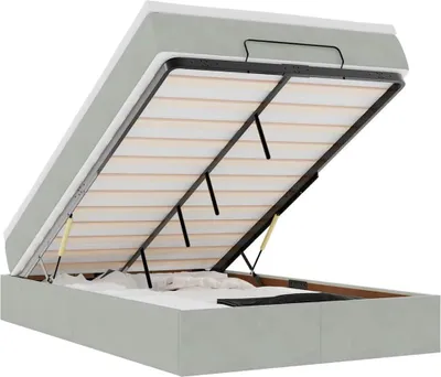 Obrázok produktu pre vidaXL Osmanská posteľ s matracom svetlosivá 120x190 cm zamat