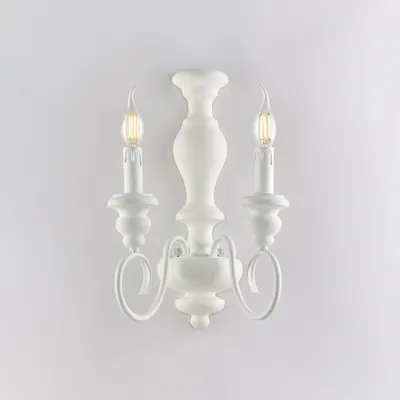 Obrázok produktu pre Shabby Chic Cascina White 2 svetlá E14 nástenné svietidlo