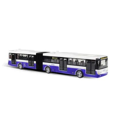 Zdjęcie produktu dla Przegubowy autobus zapowiadający przystanki w języku czeskim 36 cm niebieski