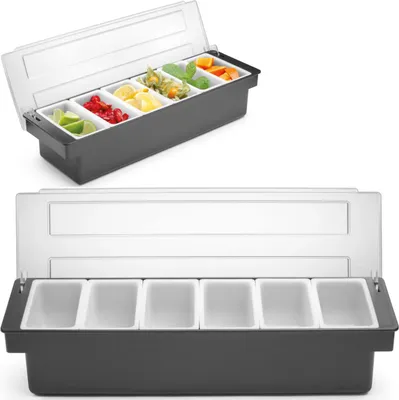 Produktbild von Bar Up Barkeeper-Behälterorganizer für Cocktailzutaten - 6 Einsätze 1017154PRZEM