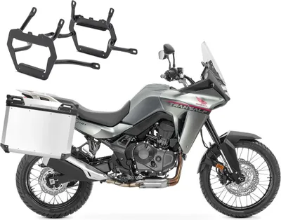 Obrázek produktu pro Hliníkový kufr + nosič kufru pro Honda Transalp XL 750 23-25 QP48 stříbrný
