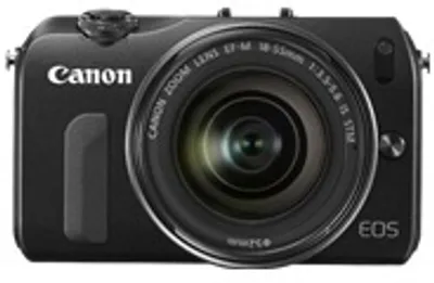 Produktbild von Canon EOS M + EF-M 18-55mm + 90EX, 18 MP, 5184 x 3456 Pixel, CMOS, Full HD, Touchscreen, Schwarz