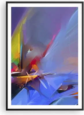 Produktbild von Gerahmtes Poster - Schwarzer Rahmen - Abstraktion modern - 70x100 cm - Wand Bild - Wanddeko - Wandbilder - Kunstposter - Wandposter - Bilderrahmen - Bilder - Kunstdruck - Wandbild - P2BPA70x100-4030